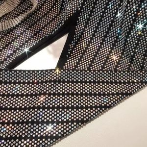 Rhinestone knit pants trouser